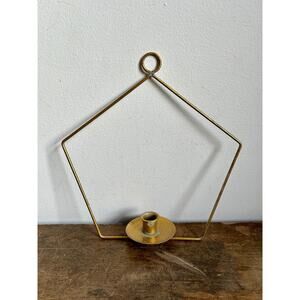 Vintage Hanging Geometric Taper Candle Holder | Farmhouse Cottagecore Christmas